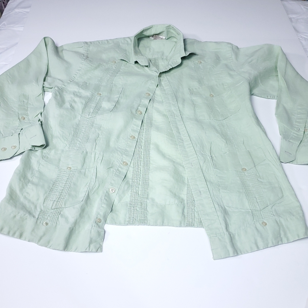 Guajiro Linen Button Down Blouse